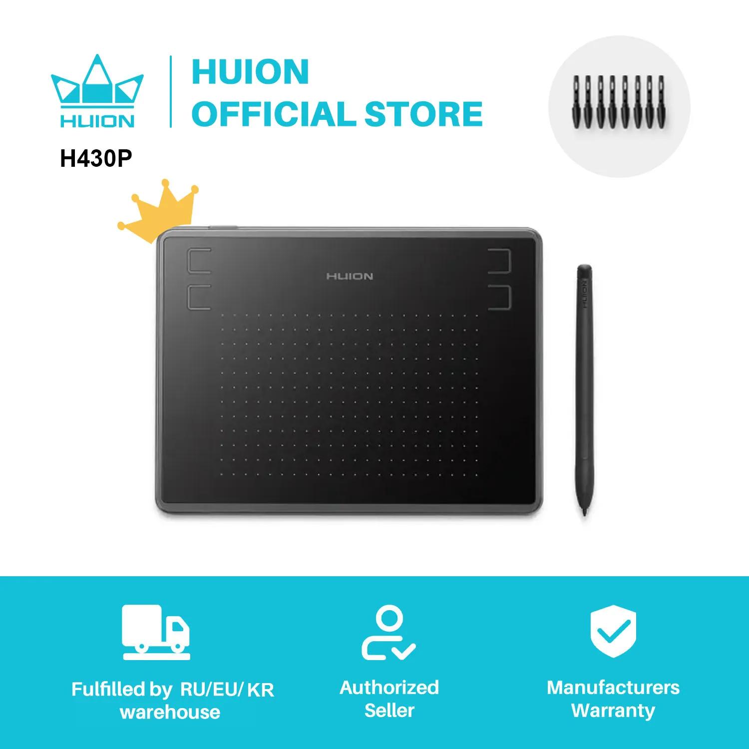 HUION H430P 디지털 태블릿 마이크로 USB 서명 그래픽 드로잉 펜, 태블릿 OSU 게임, 배터리 프리 태블릿, 안드로이드 맥 윈도우